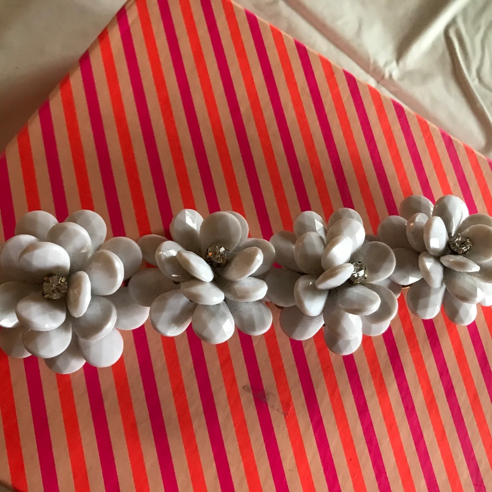 J.Crew Flower Bracelet - White